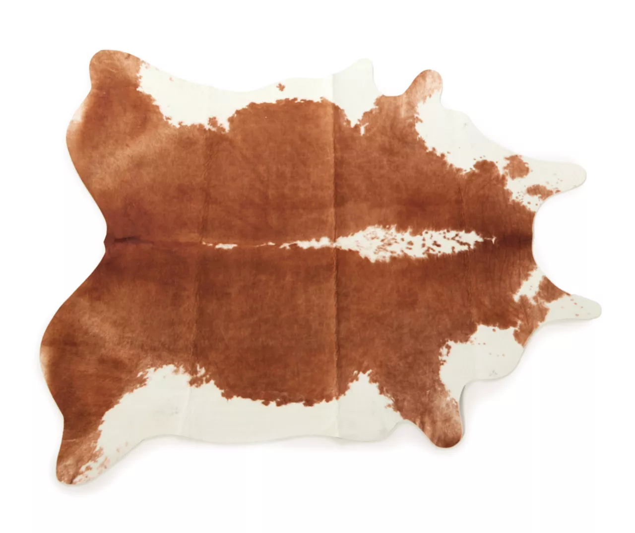 Brayden Brown & White Faux Hide Accent Rug, (29" X 35") 1 Brayden Brown & White Faux Hide Accent Rug, (29" X 35")