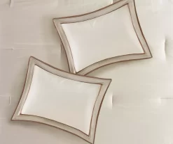 Beverly Taupe & Brown Color Block California King 7-Piece Comforter Set -Home Decor Store 810590772 810590771 810590770 5