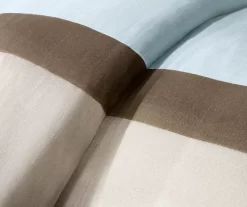 Beverly Light Blue & Brown Color Block California King 7-Piece Comforter Set -Home Decor Store 810590778 810590777 810590776 10 1