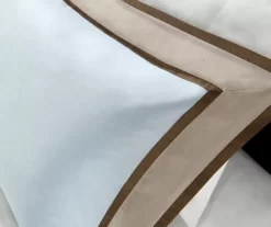 Beverly Light Blue & Brown Color Block Queen 7-Piece Comforter Set -Home Decor Store 810590778 810590777 810590776 9