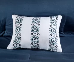 Blaire Navy & Aqua Boho Medallion Queen 10-Piece Comforter Set -Home Decor Store 810590802 810590801 810590800 810590799 9