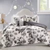 Hannah White & Black Floral Comforter Set
