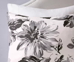 Hannah White & Black Floral Comforter Set 23 Hannah White & Black Floral Comforter Set -Home Decor Store 810590812 810590811 810590810 12
