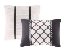 Hannah White & Black Floral Comforter Set 18 Hannah White & Black Floral Comforter Set -Home Decor Store 810590812 810590811 810590810 7