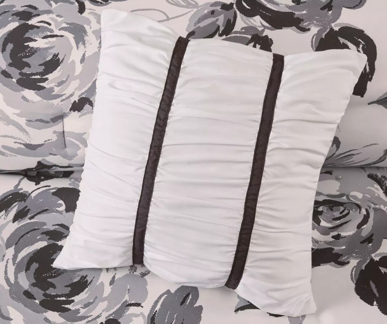 Hannah White & Black Floral Comforter Set 8 Hannah White & Black Floral Comforter Set - Image 8