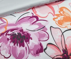 Skye White & Pink Floral Full/Queen 5-Piece Comforter Set -Home Decor Store 810590830 810590829 810590826 9 1