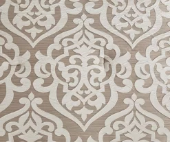 Eliot Tan & Beige Damask Jacquard Queen 8-Piece Comforter Set -Home Decor Store 810590840 810590839 810590838 10