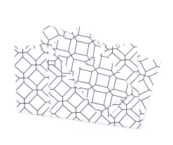 White & Blue Geometric Full 4-Piece Sheet Set