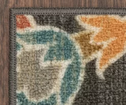 Mynah Gray & Mustard Floral Kitchen Rug, (30" X 18") -Home Decor Store 810591331 5