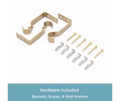 Augusta Burnished Brass 5/8" Curtain Rod, (30"-84") -Home Decor Store 810591621 4