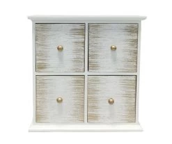 Grecian Getaway Off-White 4-Drawer Cubby