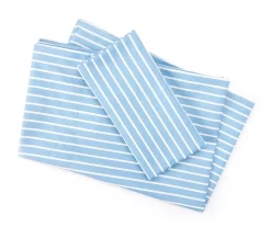 Real Living Blue & White Stripe Microfiber Sheet Set