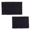 Black 2-Piece Bath Rug Set