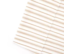 Tan & White Stripe Twin 3-Piece Microfiber Sheet Set