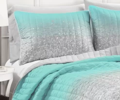 Lush Decor Glitter Ombre Print Quilt & Pillowcase Set -Home Decor Store 810595922 3
