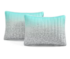Lush Decor Glitter Ombre Print Quilt & Pillowcase Set -Home Decor Store 810595922 6