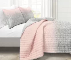 Lush Decor Glitter Ombre Print Quilt Set -Home Decor Store 810595929 1