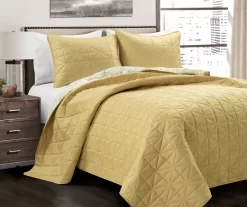 Lush Decor Geometric Reversible Quilt Set