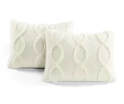 Lush Decor Avon Ivory Ruffled Helix Pattern Quilt Set -Home Decor Store 810596039 5