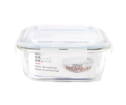 Clear & Indigo Glass Square Food Storage Container, (40 Oz.) -Home Decor Store 810596956 A0 1