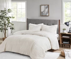 Polar Patchwork Stripe Faux Fur 2-Piece Comforter Set -Home Decor Store 810598147 810598148 810598149 2