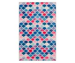 Mohawk Blue & Pink Mermaid Scales Area Rug