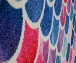 Mohawk Blue & Pink Mermaid Scales Area Rug -Home Decor Store 810599718 A8 3