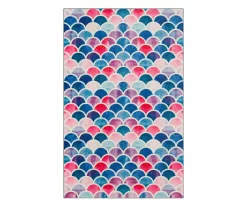 Mohawk Blue & Pink Mermaid Scales Area Rug -Home Decor Store 810599720 A0 1