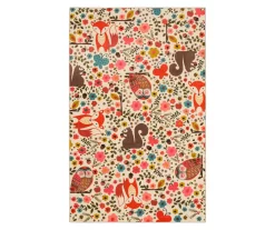 Mohawk Enchanted Forest Beige & Coral Area Rug