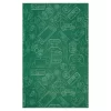 In Control Green & White Area Rug, (8' X 10')
