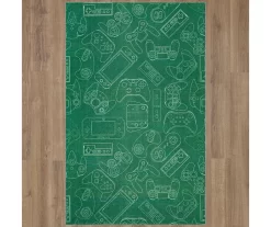 In Control Green & White Area Rug, (8' X 10') -Home Decor Store 810599790 A0 2
