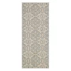 Waterside Light Gray & Turquoise Geometric Outdoor Area Rug, (2.5' X 6')