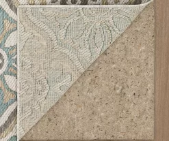 Waterside Light Gray & Turquoise Geometric Outdoor Area Rug, (2.5' X 6') -Home Decor Store 810600322 A8 2