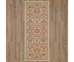 Coastal Desire Rust & Beige Ornamental Outdoor Area Rug, (2.5' X 6') -Home Decor Store 810600342 A0 2