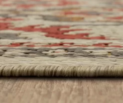 Coastal Desire Rust & Beige Ornamental Outdoor Area Rug, (2.5' X 6') -Home Decor Store 810600342 A8 4