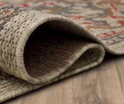 Coastal Desire Rust & Beige Ornamental Outdoor Area Rug, (2.5' X 6') -Home Decor Store 810600342 A8 5