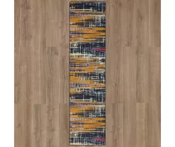 Kaven Orange & Navy Multi-Color Crosshatch Area Rug, (2' X 8') 10 Kaven Orange & Navy Multi-Color Crosshatch Area Rug, (2' X 8') -Home Decor Store 810600407 A0 2