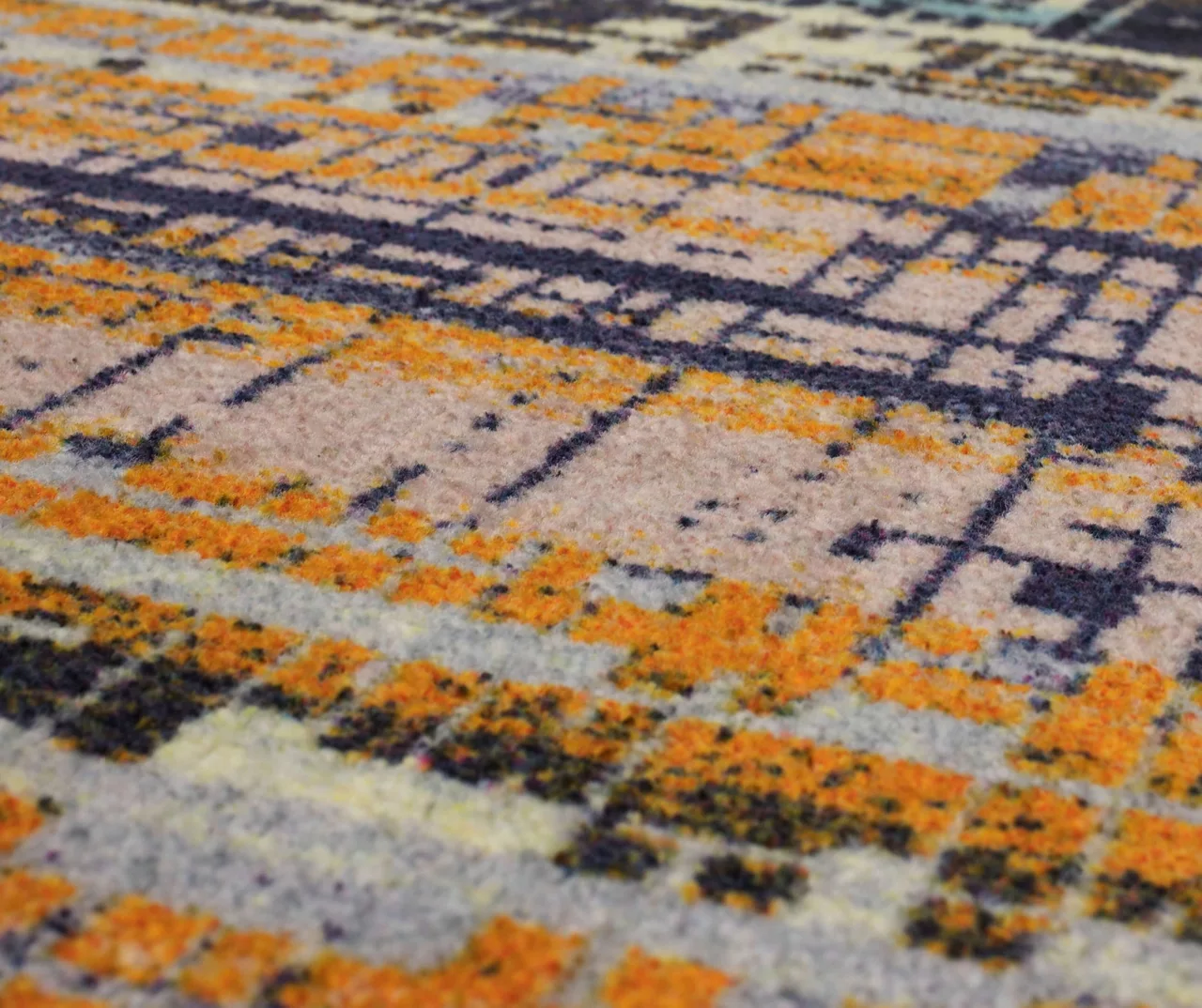 Kaven Orange & Navy Multi-Color Crosshatch Area Rug, (2' X 8') 5 Kaven Orange & Navy Multi-Color Crosshatch Area Rug, (2' X 8') - Image 5