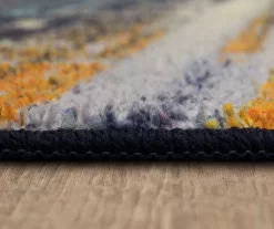 Kaven Orange & Navy Multi-Color Crosshatch Area Rug, (2' X 8') 12 Kaven Orange & Navy Multi-Color Crosshatch Area Rug, (2' X 8') -Home Decor Store 810600407 A8 4