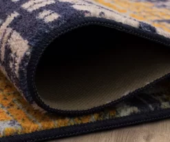 Kaven Orange & Navy Multi-Color Crosshatch Area Rug, (2' X 8') 13 Kaven Orange & Navy Multi-Color Crosshatch Area Rug, (2' X 8') -Home Decor Store 810600407 A8 5