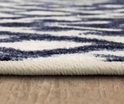 Oreille Navy & White Ikat Accent Rug, (20" X 34") -Home Decor Store 810600465 A8 4