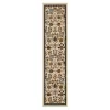 Muskberry Cream & Brown Floral Area Rug, (2' X 8')