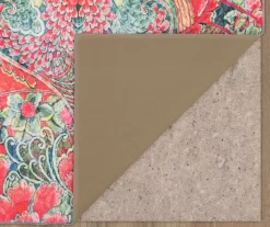 Lova Bright Red & Blue Floral Paisley Area Rug, (8' X 10') -Home Decor Store 810600560 A8 2