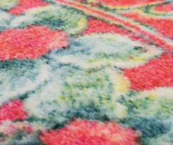 Lova Bright Red & Blue Floral Paisley Area Rug, (8' X 10') -Home Decor Store 810600560 A8 3