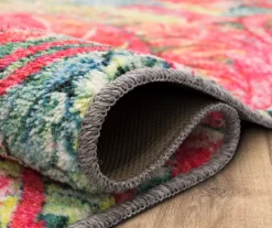 Lova Bright Red & Blue Floral Paisley Area Rug, (8' X 10') -Home Decor Store 810600560 A8 5