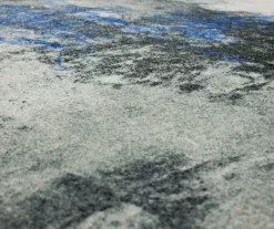 Gold Vein Gray & Blue Abstract Area Rug, (2' X 5') -Home Decor Store 810600586 A8 3 1