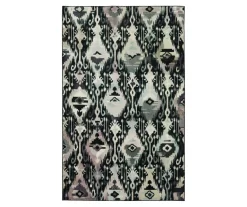 Hip Ikat Charcoal & Gray Area Rug, (5' X 8')