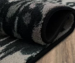 Hip Ikat Charcoal & Gray Area Rug, (5' X 8') -Home Decor Store 810600596 A8 5