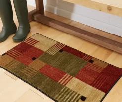 Alliance Red & Olive Patchwork Accent Rug, (20" X 34") -Home Decor Store 810600659 A0 3