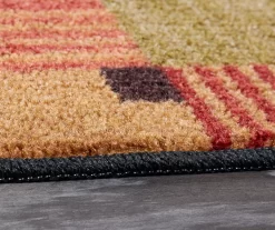 Alliance Red & Olive Patchwork Accent Rug, (20" X 34") -Home Decor Store 810600659 A8 4